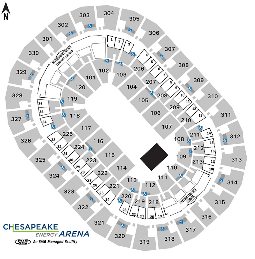 Chesapeake Energy Arena Seating Chart