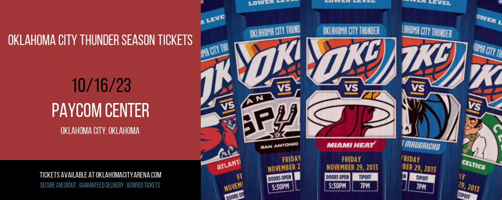 Oklahoma City Thunder Season Tickets at Paycom Center